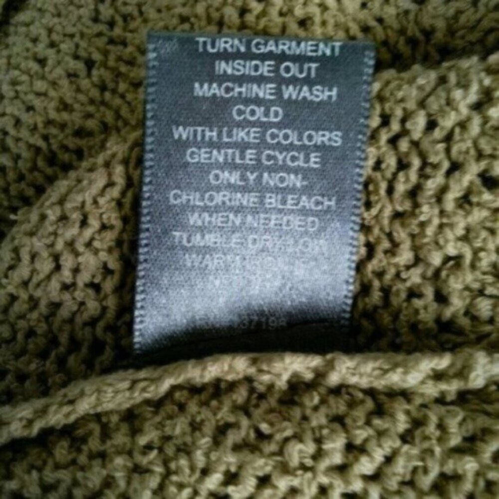 Marled Hooded Natural Fiber Sweater Beige Size Large - Picture 6 of 6